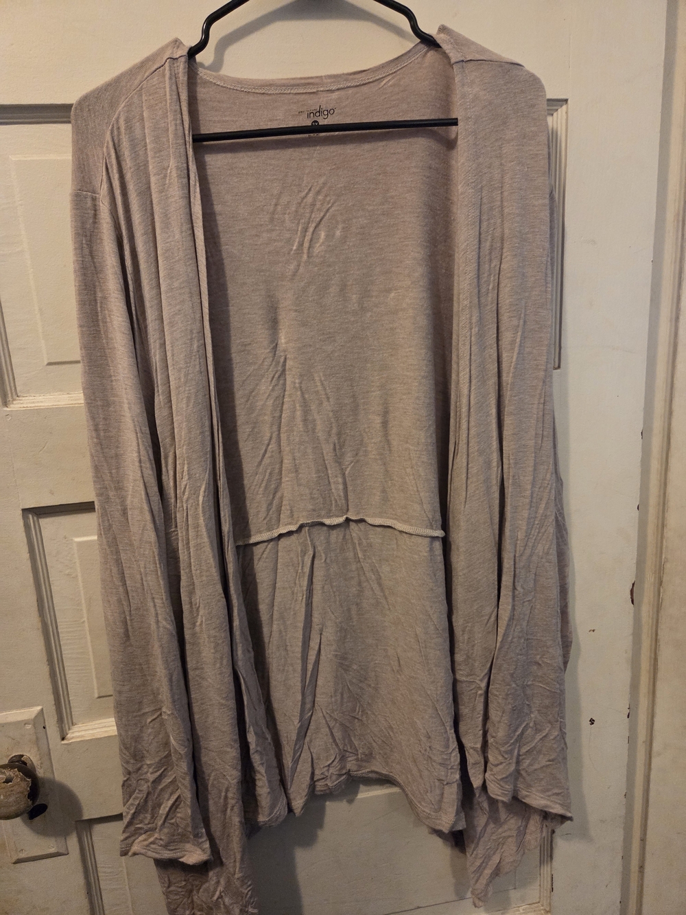 Indigo Open-Front Women’s Lightweight Cardigan - Light Taupe